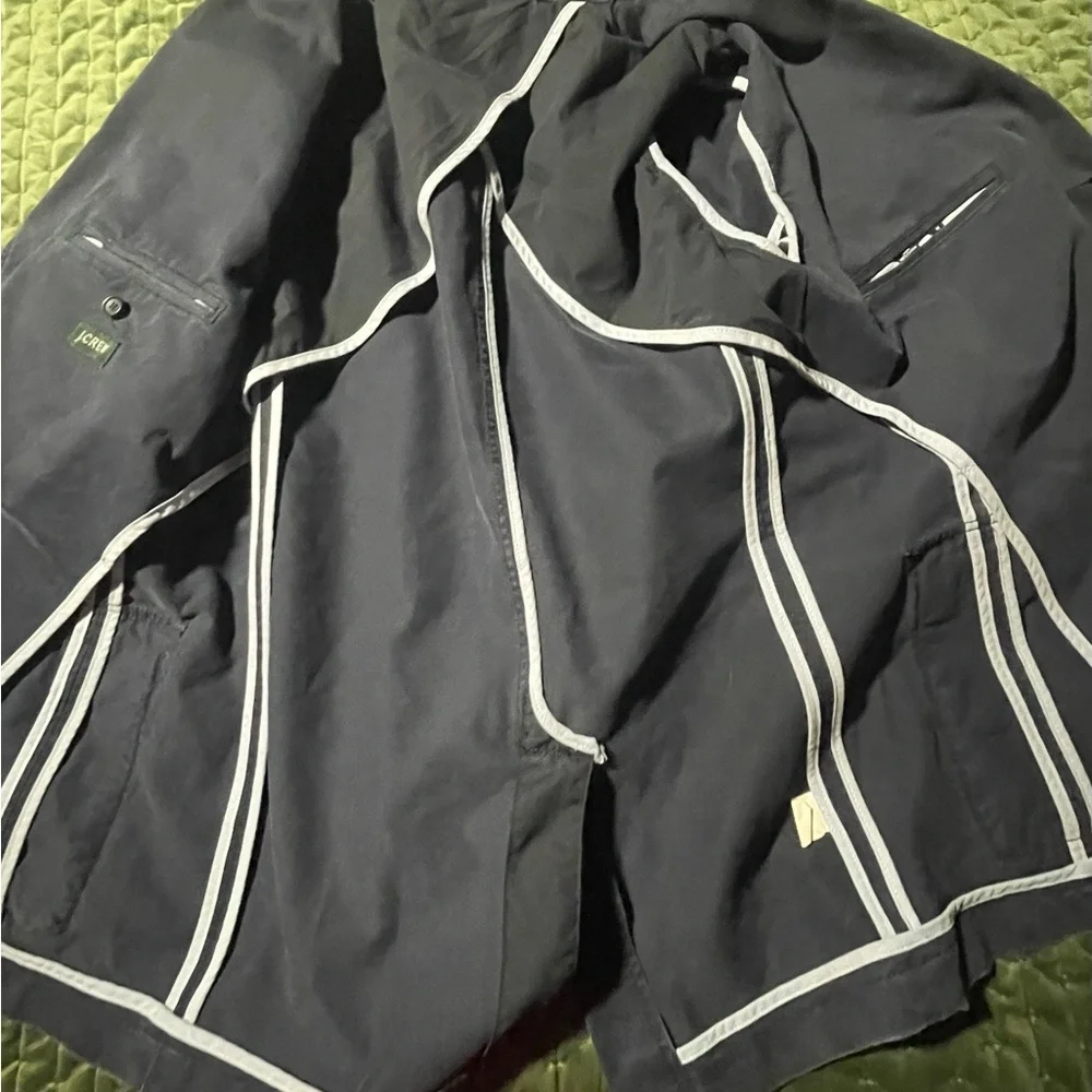 J. Crew Navy Men’s Blazer 3 Button 100% Cotton‎ Size Medium